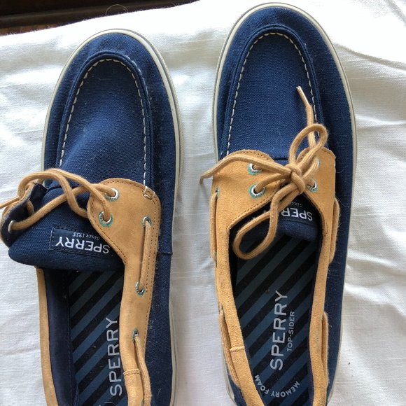 Sperry Canvas/Suede Boat Shoes Never Worn 11.5